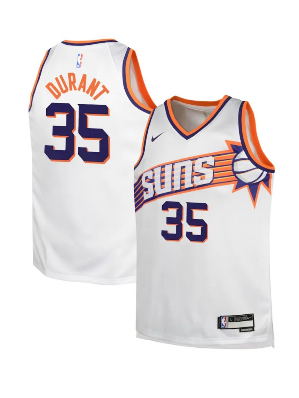 NWT Nike Youth Kevin Durant #35 Phoenix Suns Jersey Association Edition L(14/16)
